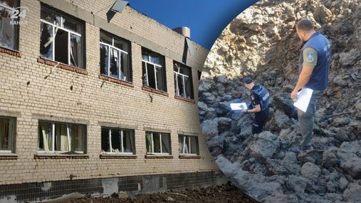 "На подвір'ї школи – 6-метрова вирва": ексклюзивні кадри моторошних наслідків обстрілу Харкова